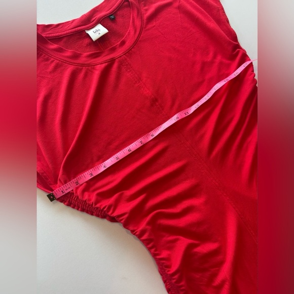 CABI Women’s Short Sleeve Red Body-con Shirt Dress w/ Adjustable Sleeves Medium - Picture 7 of 10